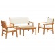Sonata H Градински Софа Комплект 4 pcs Кафяво 75 x 45 x 38см