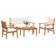 Sonata H Градински Софа Комплект 4 pcs Кафяво 75 x 45 x 38см