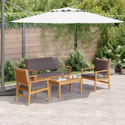 Sonata H Градински Софа Комплект 4 pcs Кафяво 75 x 45 x 38см - Canapele și bănci de grădină