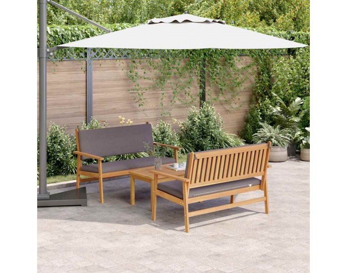 Sonata H Градински Софа Комплект 3 pcs Кафяво 75 x 45 x 38см