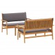 Sonata H Градински Софа Комплект 3 pcs Кафяво 75 x 45 x 38см