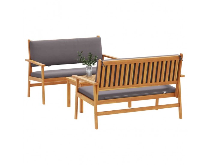 Sonata H Градински Софа Комплект 3 pcs Кафяво 75 x 45 x 38см