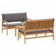 Sonata H Градински Софа Комплект 3 pcs Кафяво 75 x 45 x 38см