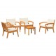 Sonata H Бистро комплект 5 pcs Кафяво 45 x 45 x 38см