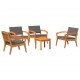 Sonata H Бистро комплект 5 pcs Кафяво 45 x 45 x 38см