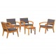 Sonata H Бистро комплект 5 pcs Кафяво 45 x 45 x 38см