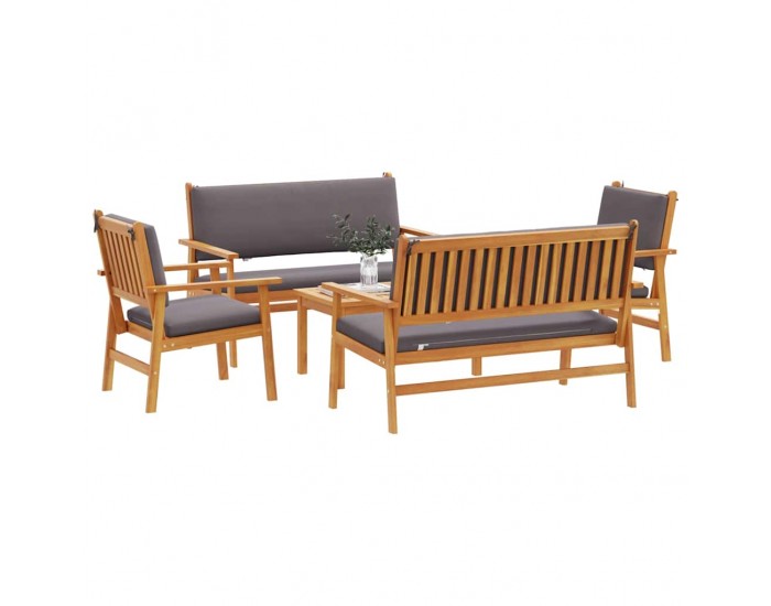 Sonata H Градински Софа Комплект 5 pcs Кафяво 75 x 45 x 38см