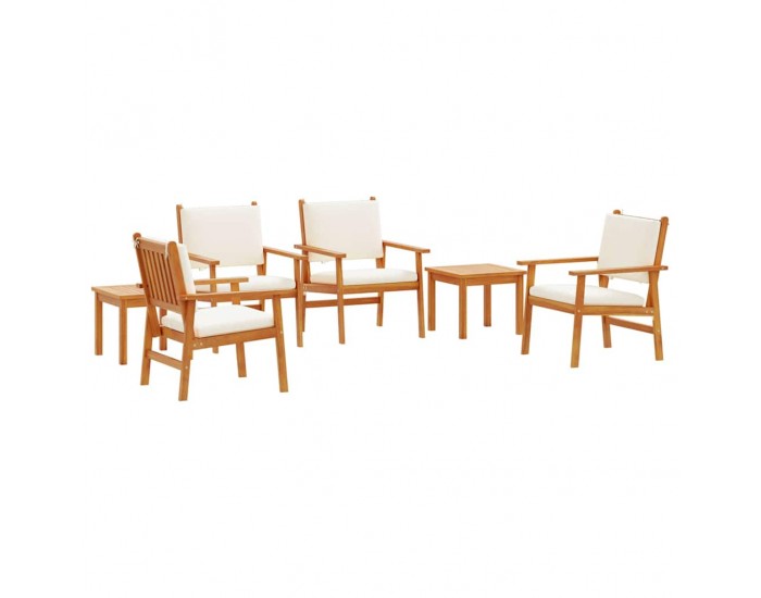 Sonata H Градински Софа Комплект 6 pcs Кафяво 45 x 45 x 38см