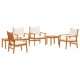 Sonata H Градински Софа Комплект 6 pcs Кафяво 45 x 45 x 38см