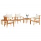Sonata H Градински Софа Комплект 6 pcs Кафяво 45 x 45 x 38см