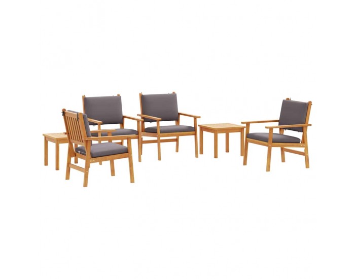 Sonata H Градински Софа Комплект 6 pcs Кафяво 45 x 45 x 38см