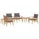 Sonata H Градински Софа Комплект 6 pcs Кафяво 45 x 45 x 38см
