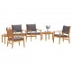 Sonata H Градински Софа Комплект 6 pcs Кафяво 45 x 45 x 38см