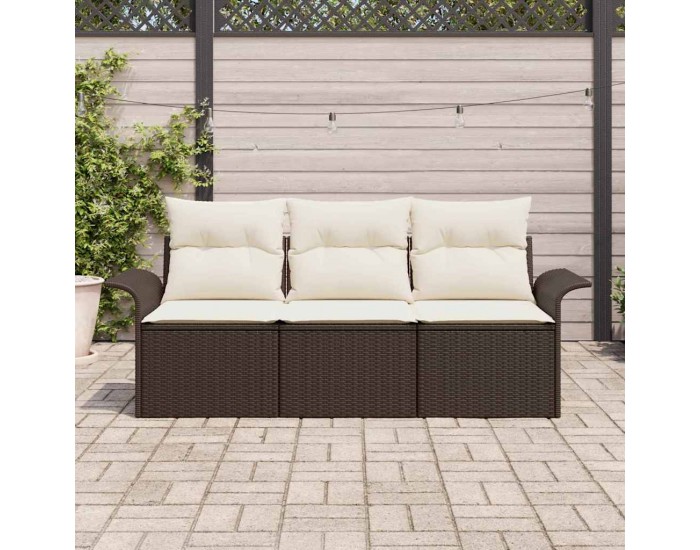 Sonata H Градински Софа Комплект 3 pcs Кафяво 196 x 62 x 85см полиратан