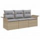 Sonata H Градински Софа Комплект 3 pcs Бежово 196 x 62 x 85см полиратан