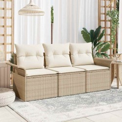 Sonata H Градински Софа Комплект 3 pcs Бежово 196 x 62 x 85см полиратан - Canapele și bănci de grădină
