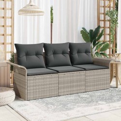 Sonata H Градински Софа Комплект 3 pcs Сив 196 x 62 x 85см полиратан - Canapele și bănci de grădină