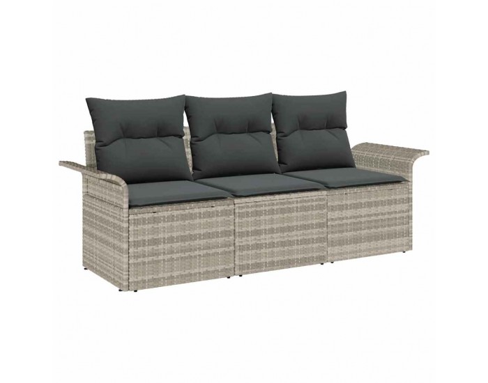 Sonata H Градински Софа Комплект 3 pcs Сив 196 x 62 x 85см полиратан