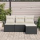 Sonata H Градински Софа Комплект 4 pcs Черно 55 x 55 x 37см полиратан