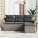 Sonata H Градински Софа Комплект 4 pcs Сив 55 x 55 x 37см полиратан