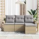 Sonata H Градински Софа Комплект 4 pcs Бежово 55 x 55 x 37см полиратан