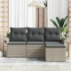 Sonata H Градински Софа Комплект 4 pcs Сив 55 x 55 x 37см полиратан