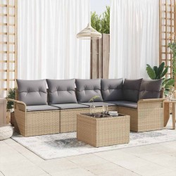 Sonata H Градински Софа Комплект 6 pcs 242.5 x 132.5 x 85 см Полиратан - Canapele și bănci de grădină