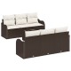 Sonata Set de canapele pentru grădină Maro 55 x 55 x 37 cm poliratan
