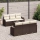 Sonata Set de canapele pentru grădină Maro 55 x 55 x 37 cm poliratan