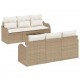 Sonata H Градински Софа Комплект 7 pcs Бежово 55 x 55 x 37 см Полиратан