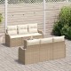 Sonata H Градински Софа Комплект 7 pcs Бежово 55 x 55 x 37 см Полиратан