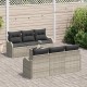 Sonata Set de canapele pentru grădină Gri deschis 55 x 55 x 37 cm