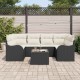 Sonata Set de canapele pentru grădină Negru 55 x 55 x 37 cm poliratan