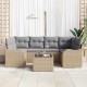 Sonata H Градински Софа Комплект 7 pcs Бежово 55 x 55 x 37 см Полиратан