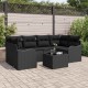 Sonata Set de canapele pentru grădină Negru 55 x 55 x 37 cm poliratan