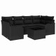 Sonata Set de canapele pentru grădină Negru 55 x 55 x 37 cm poliratan