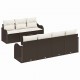 Sonata H Градински Софа Комплект 8 pcs Кафяво 55 x 55 x 37 см Полиратан