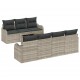 Sonata H Градински Софа Комплект 8 pcs Светлосиво 55 x 55 x 37 см
