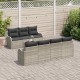 Sonata Set de canapele pentru grădină Gri deschis 55 x 55 x 37 cm