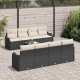 Sonata H Градински Софа Комплект 9 pcs Черно 55 x 55 x 37 см Полиратан