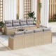 Sonata H Градински Софа Комплект 9 pcs Бежово 55 x 55 x 37 см Полиратан