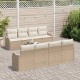 Sonata H Градински Софа Комплект 9 pcs Бежово 55 x 55 x 37 см Полиратан