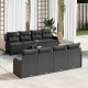 Sonata H Градински Софа Комплект 9 pcs Черно 55 x 55 x 37 см Полиратан