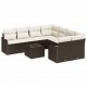 Sonata H Градински Софа Комплект 9 pcs Кафяво 55 x 55 x 37 см Полиратан