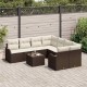Sonata H Градински Софа Комплект 9 pcs Кафяво 55 x 55 x 37 см Полиратан