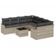 Sonata H Градински Софа Комплект 9 pcs Светлосиво 55 x 55 x 37 см