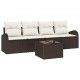 Sonata H Градински Софа Комплект 5 pcs Кафяво 55 x 55 x 37 см Полиратан