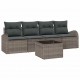 Sonata H Градински Софа Комплект 5 pcs Сив 55 x 55 x 37 см Полиратан