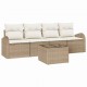 Sonata H Градински Софа Комплект 5 pcs Бежово 55 x 55 x 37 см Полиратан