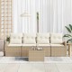 Sonata H Градински Софа Комплект 5 pcs Бежово 55 x 55 x 37 см Полиратан